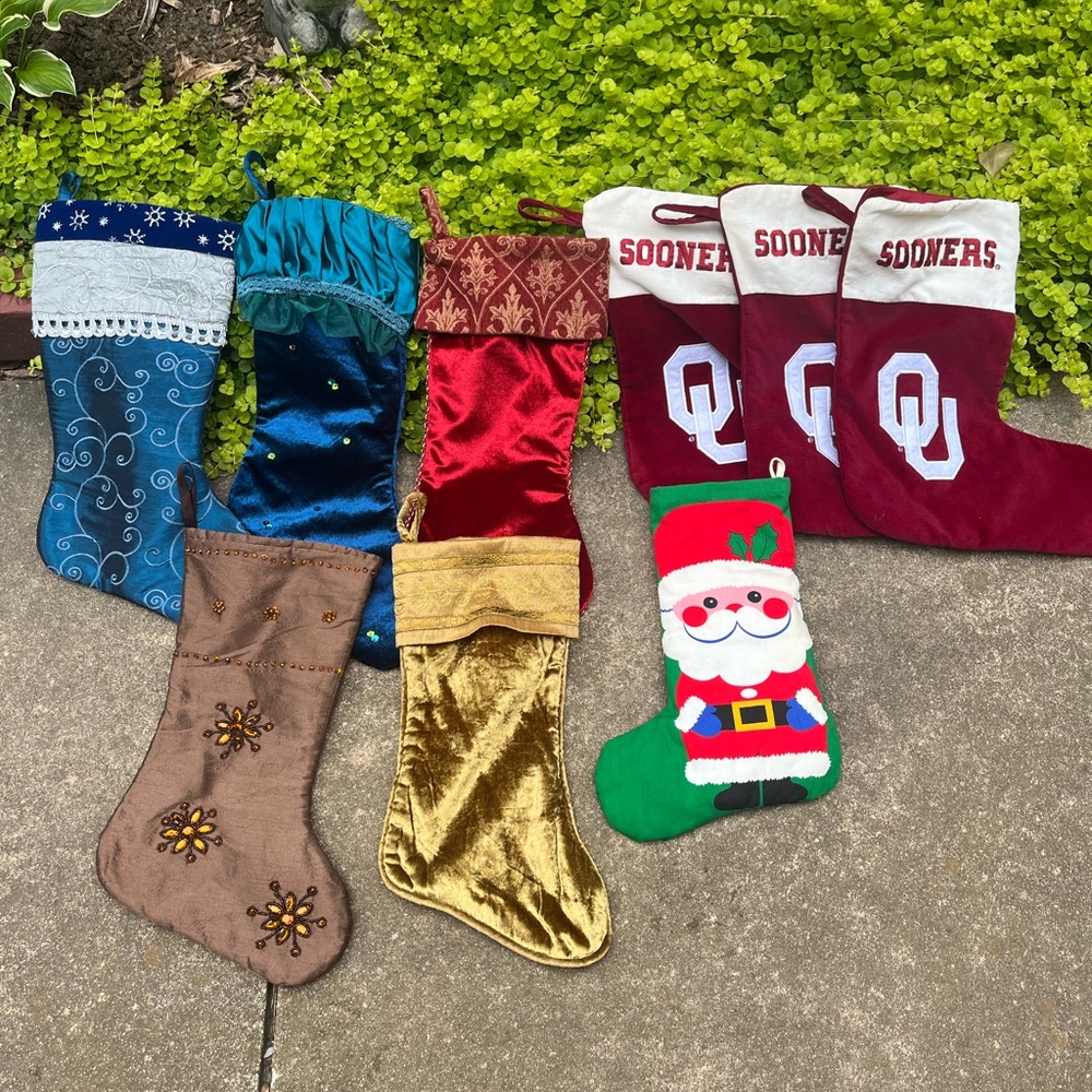 Christmas Stockings - One Lot Nine (9) Total